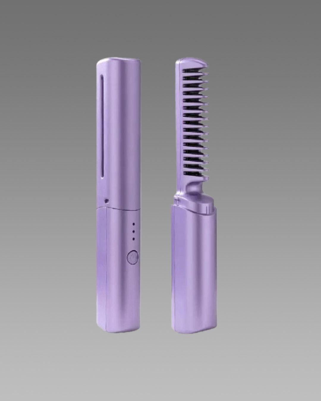 Cordless Mini Hair Straightener Comb – Quick Smooth & Frizz-Free Hair
