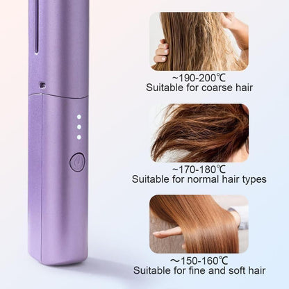Cordless Mini Hair Straightener Comb – Quick Smooth & Frizz-Free Hair